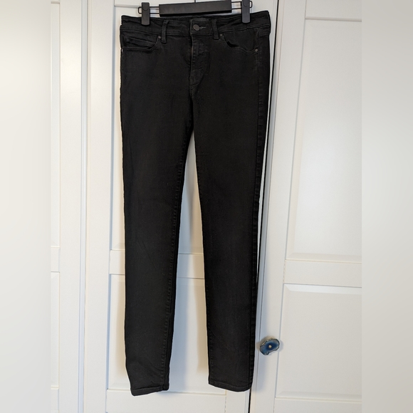 Uniqlo Black Skinny Jeans - Sz 28 - Picture 1 of 8